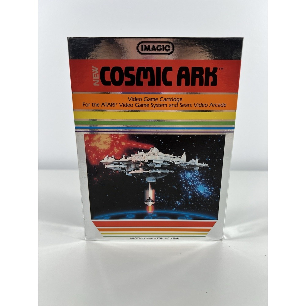 Arcade Imagic Cosmic Ark Cartridge & Box (Untested)